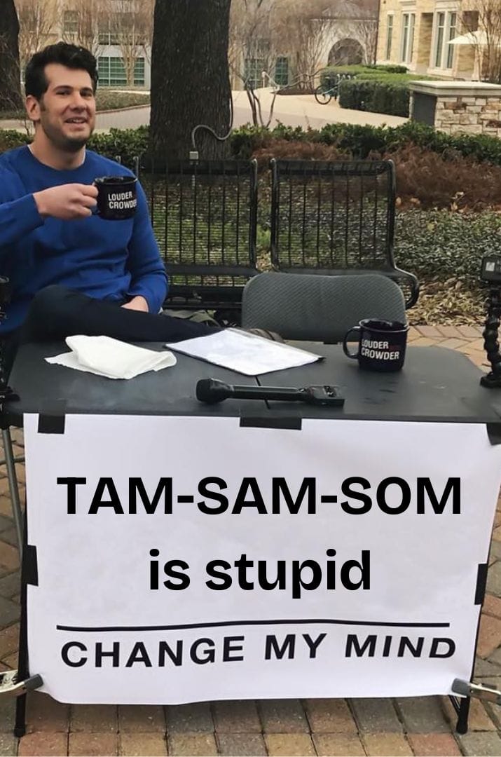 TAM-SAM-SOM is stupid.