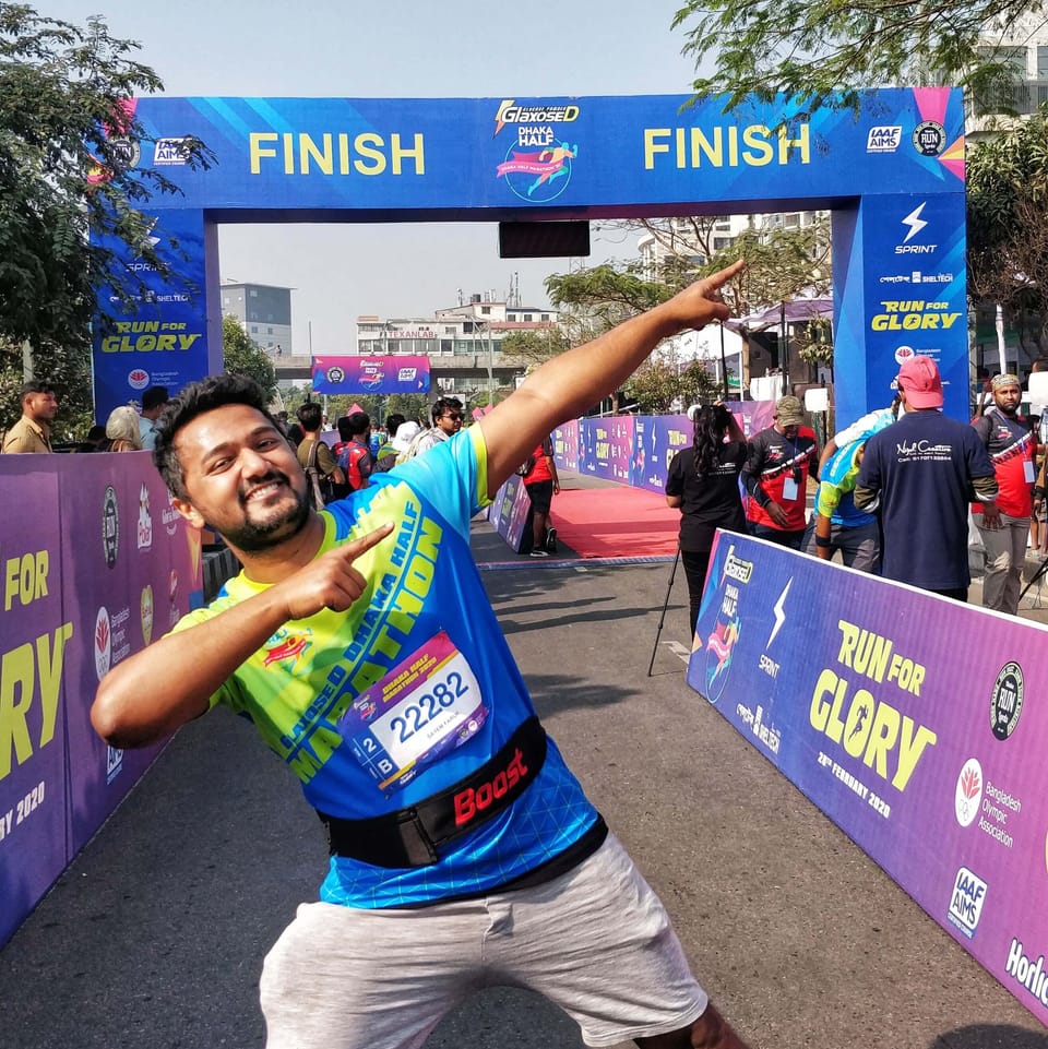 2020: Completed my first half-marathon